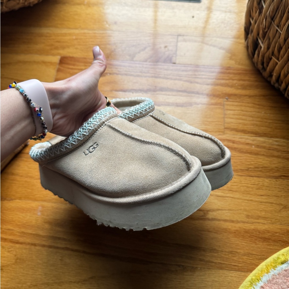 UGG Tan Suede Slip-On Clogs